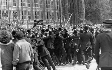  Протесты в Лондоне во время шахтерской забастовки 1984-1985 гг.